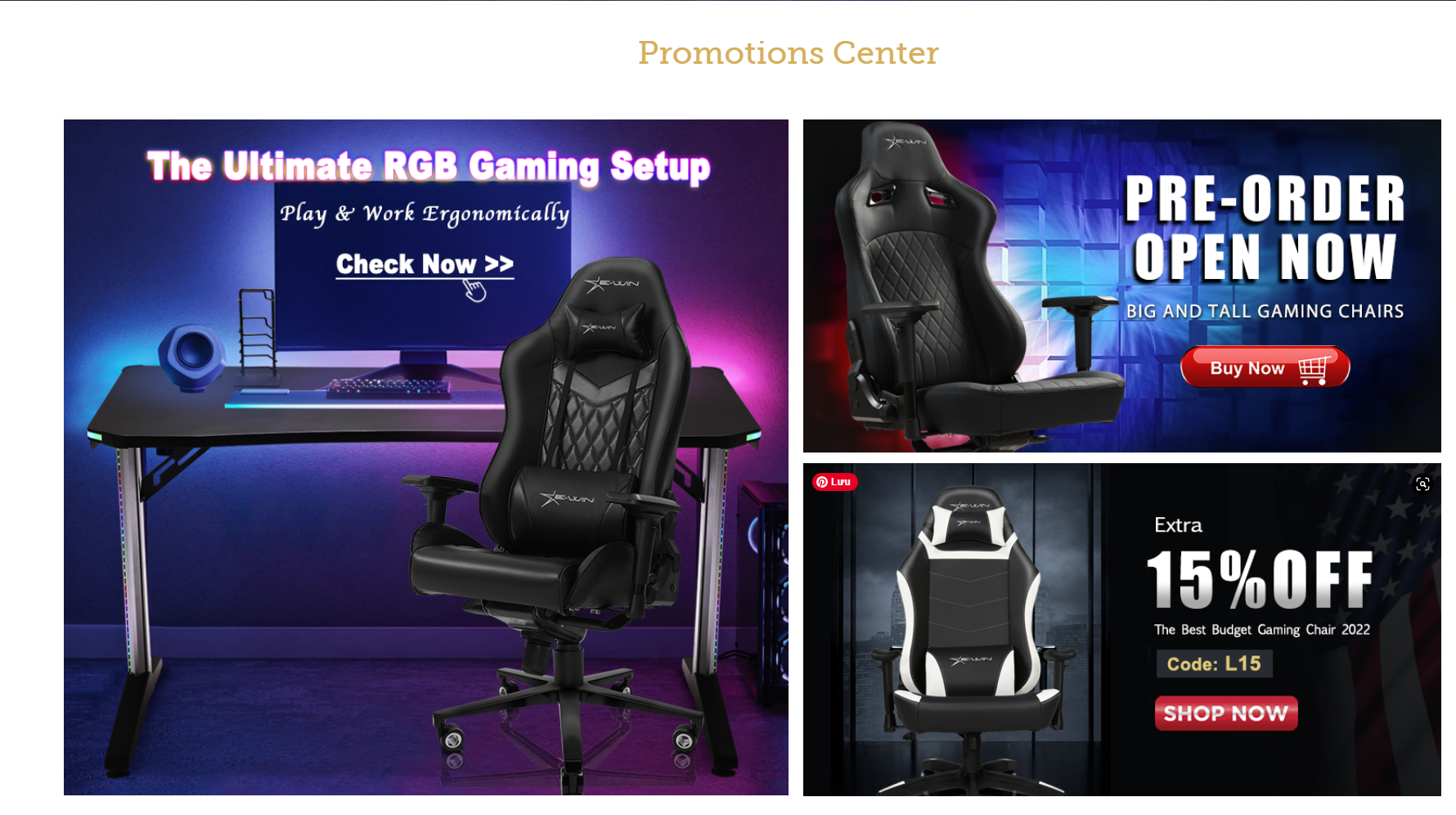 Ewin gaming chair Promotions Center 