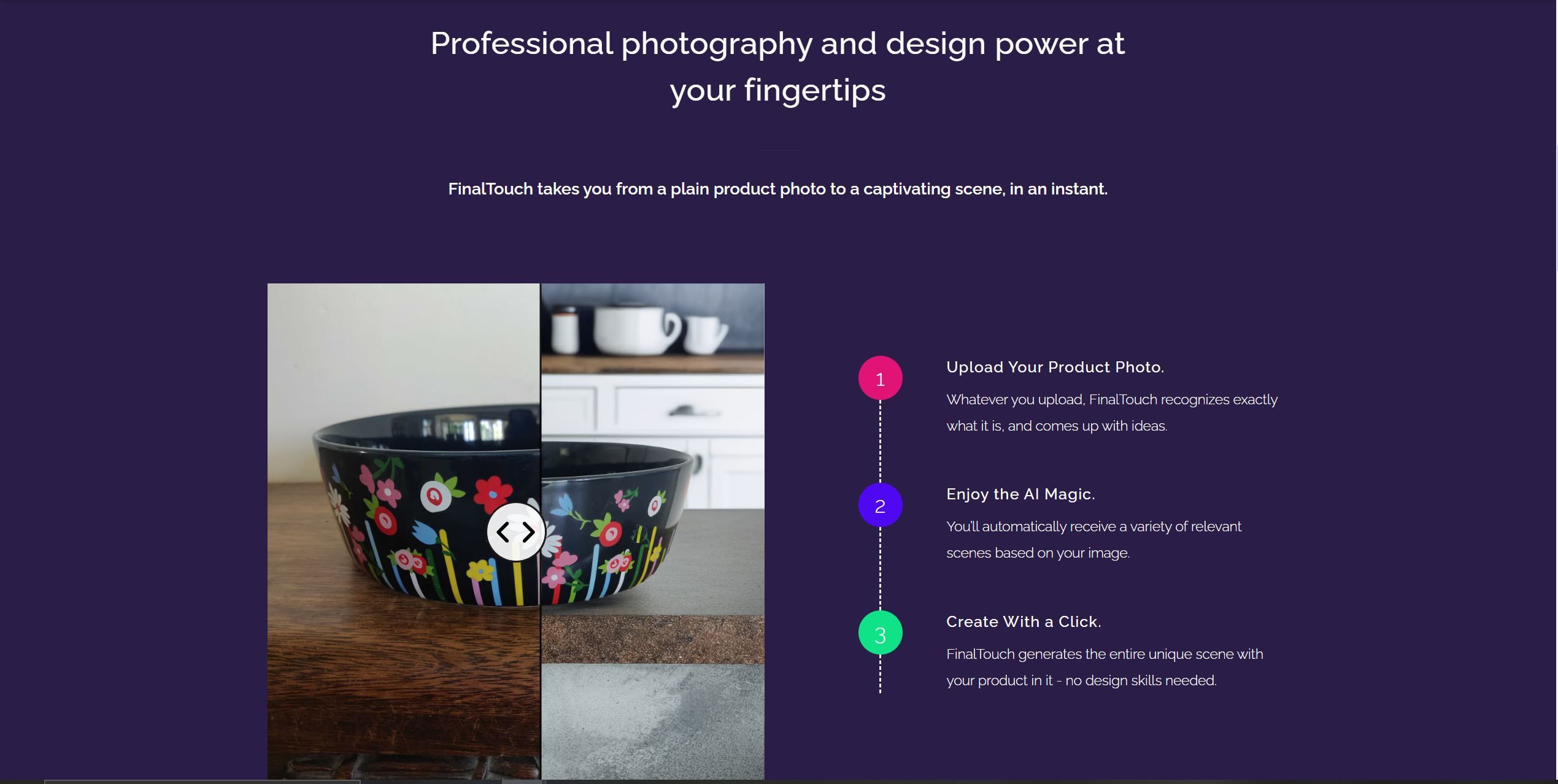 Final TouchAccess professional level photography and design tools conveniently with just
