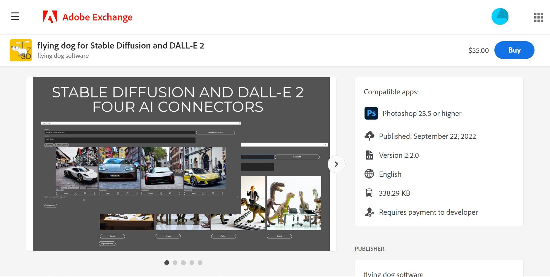 Flying DogA plugin integrating DALLE 2 and Stable Diffusion models into