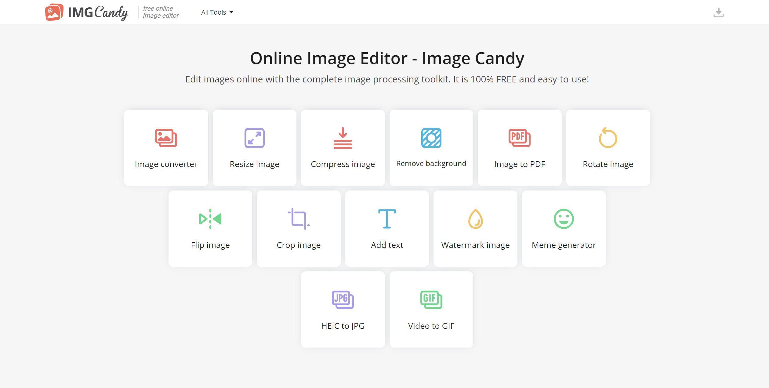 Image CandyImage Candy is an online image editor that offers
