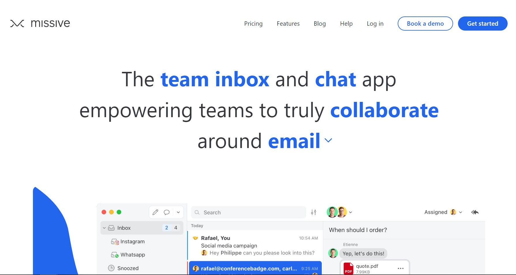 MissiveAI email collaboration management tool enhances productivity for teams