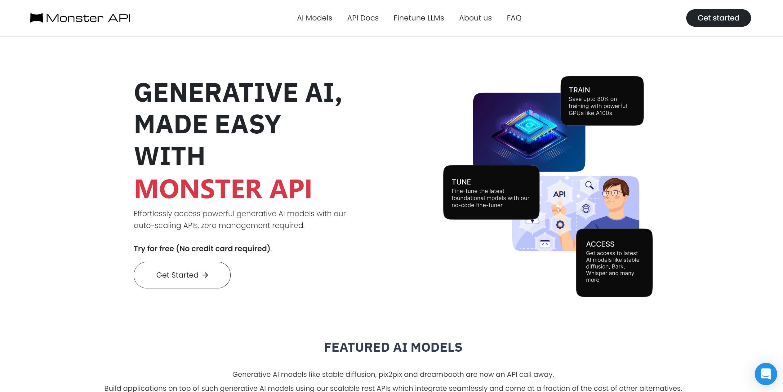 Monster APIScalable image and text generation platform designed for developers