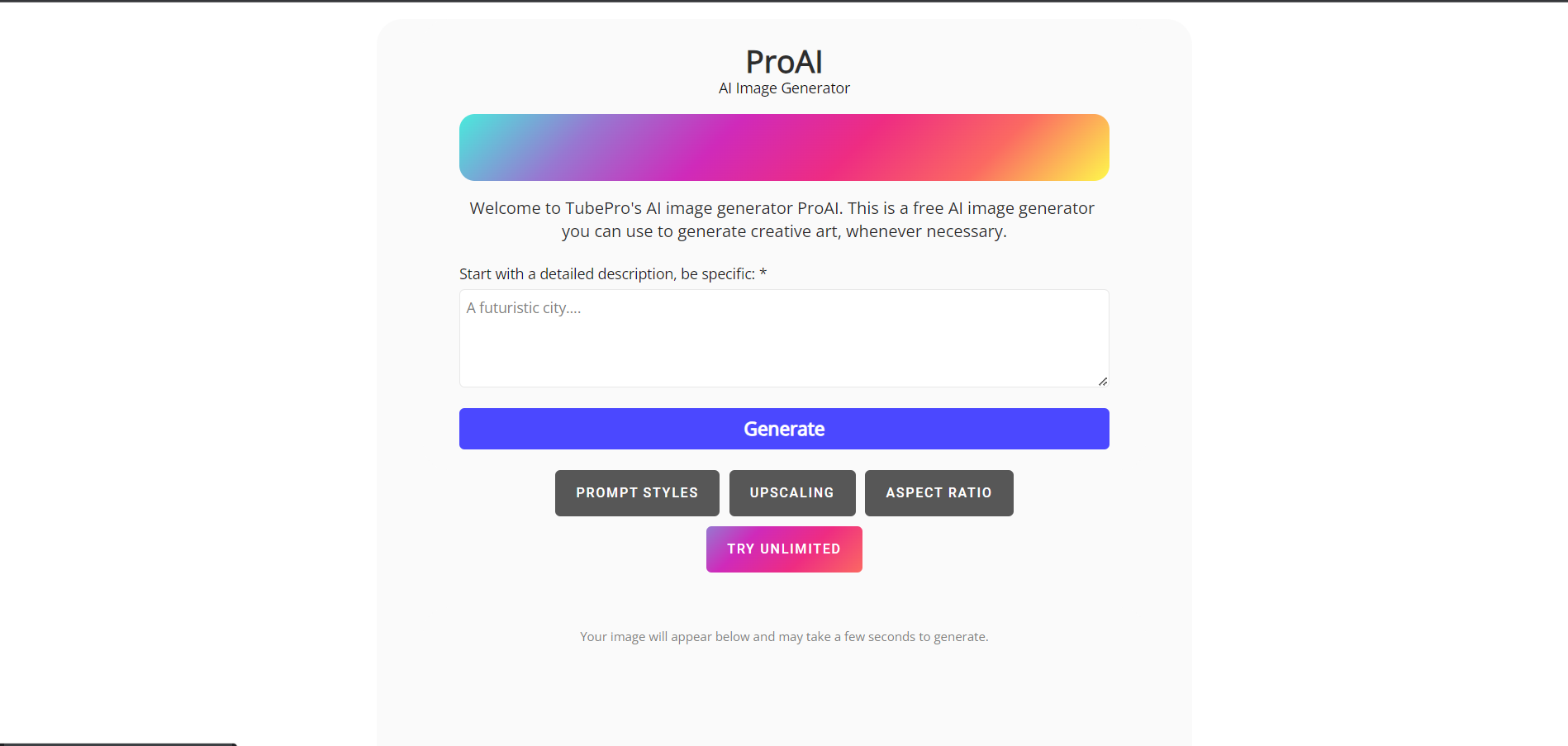 ProAIAI image generator creates stunning and professional images effortlessly