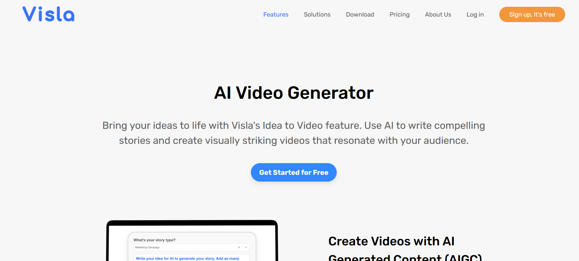 VislaThe video creation editing tool allows for quick and