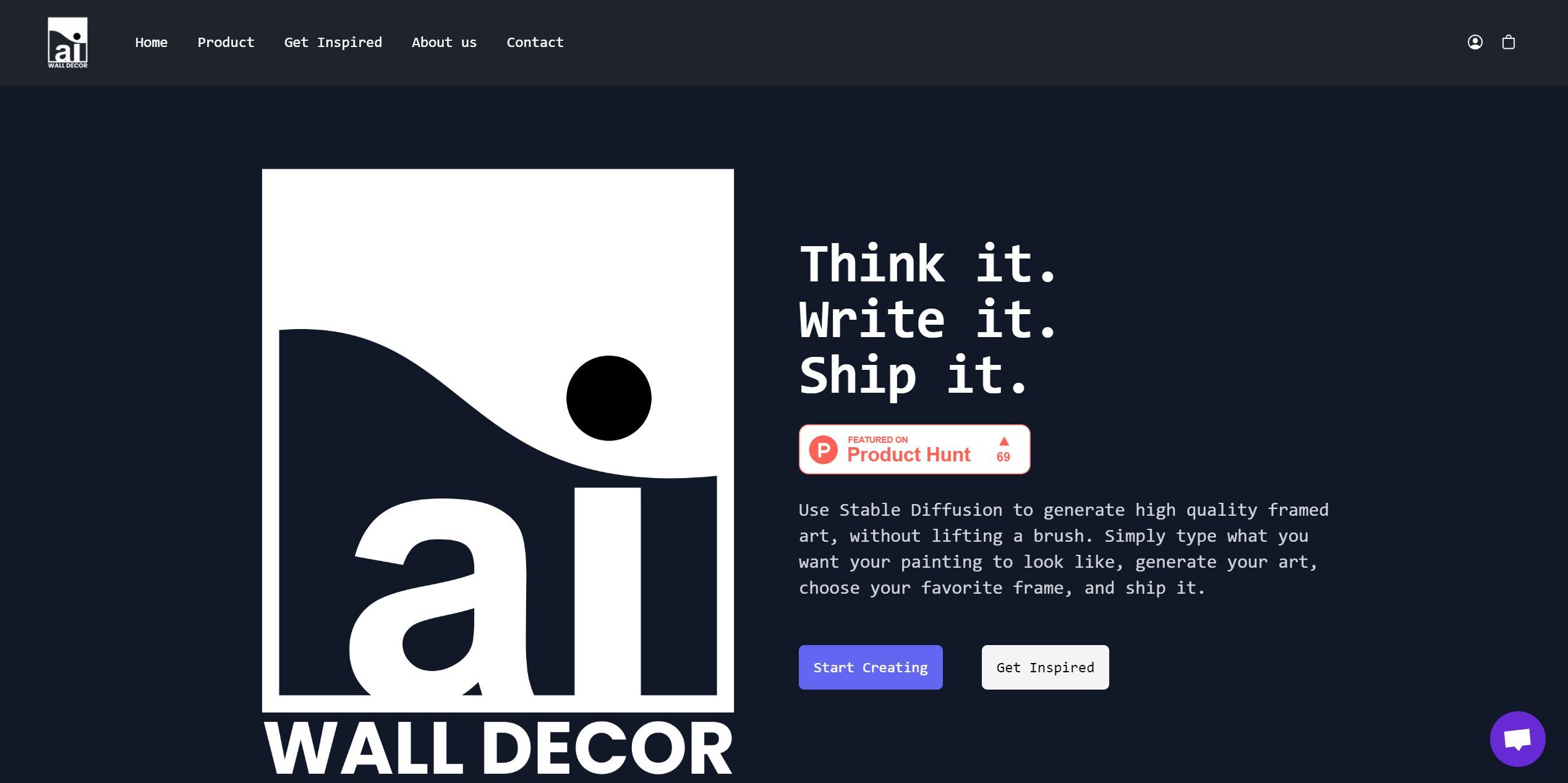 AI Wall DecorAI Wall Decor enables users to create framed