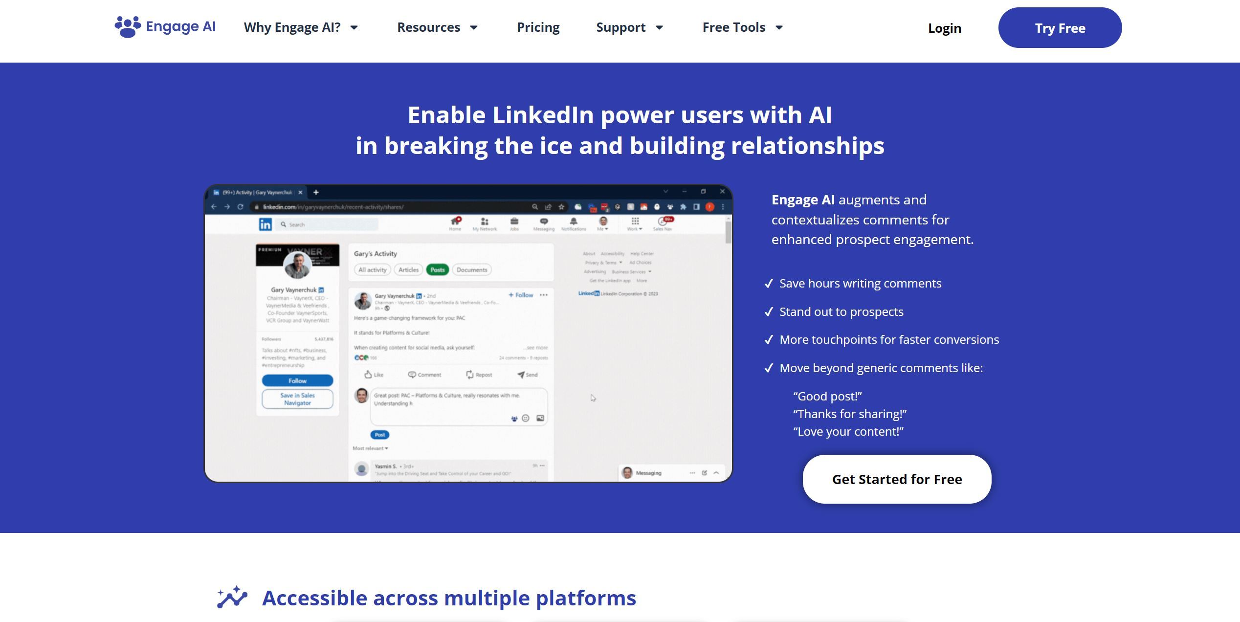 EngageEngage AI tool boosts LinkedIn prospect engagement through contextualized comments