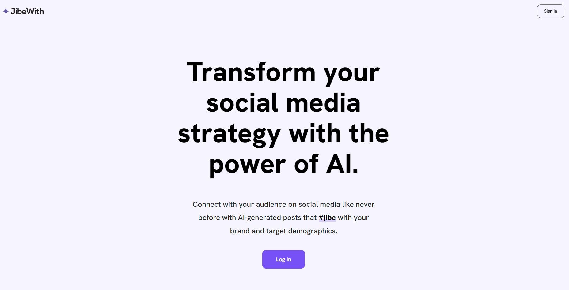 JibeWithArtificial intelligence creates short social media posts using advanced language
