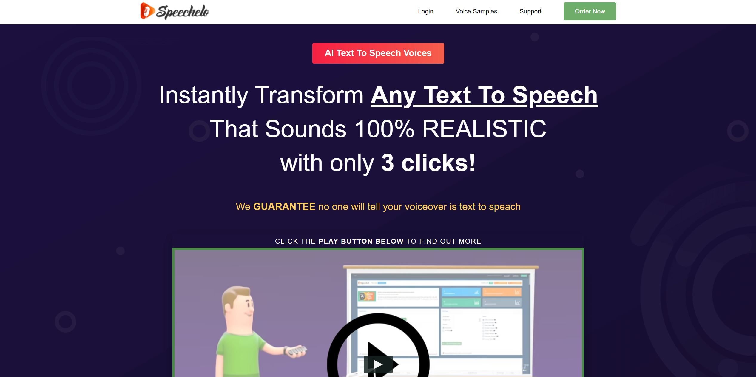 SpeecheloSpeechelo converts text to realistic voices with just a few